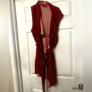 Red and Black Cardigan